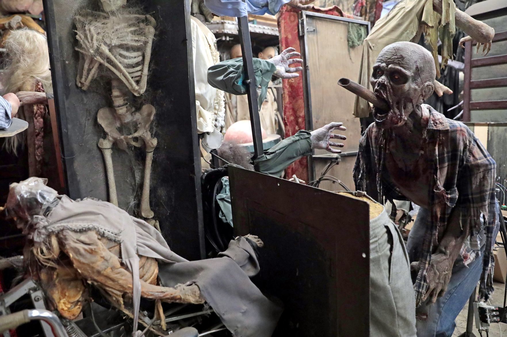Actors report for duty at The Darkness haunted house
